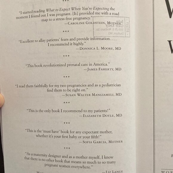 BOOK: Workman, What to Expect When You're Expecting, 4th ed., Murkoff & Mazel - Picture 3 of 6